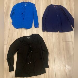 Women’s Medical Scrub Jackets – Size Medium (Bundle of 3)